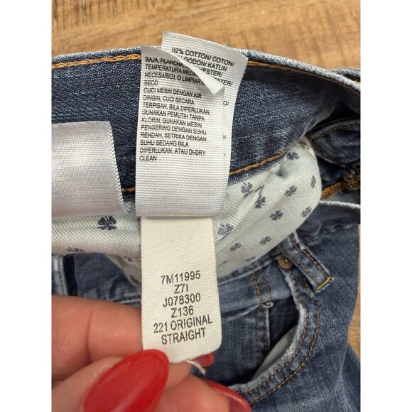 Lucky Brand Jeans Mens 34x32 (Fits 34x31) Blue 221 Original Straight Leg Denim - Picture 15 of 15